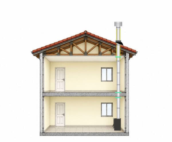 Double Story flue kit - through the ceiling