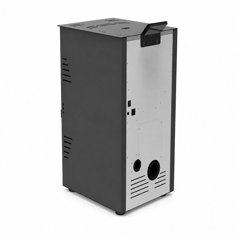 Rear view Ignis pellet stove 7.5kW