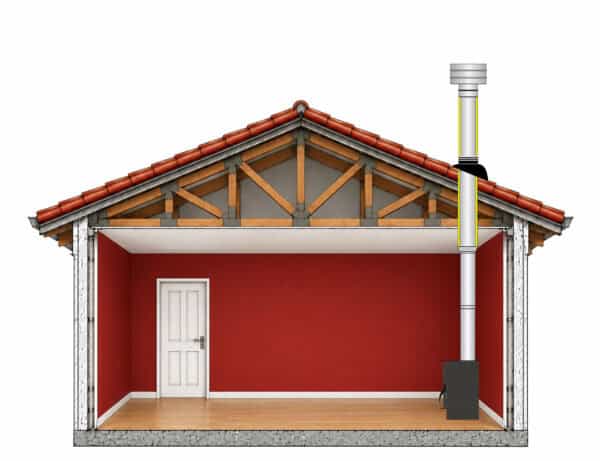 Single Story flue kit for closed combustion stove 180mm
